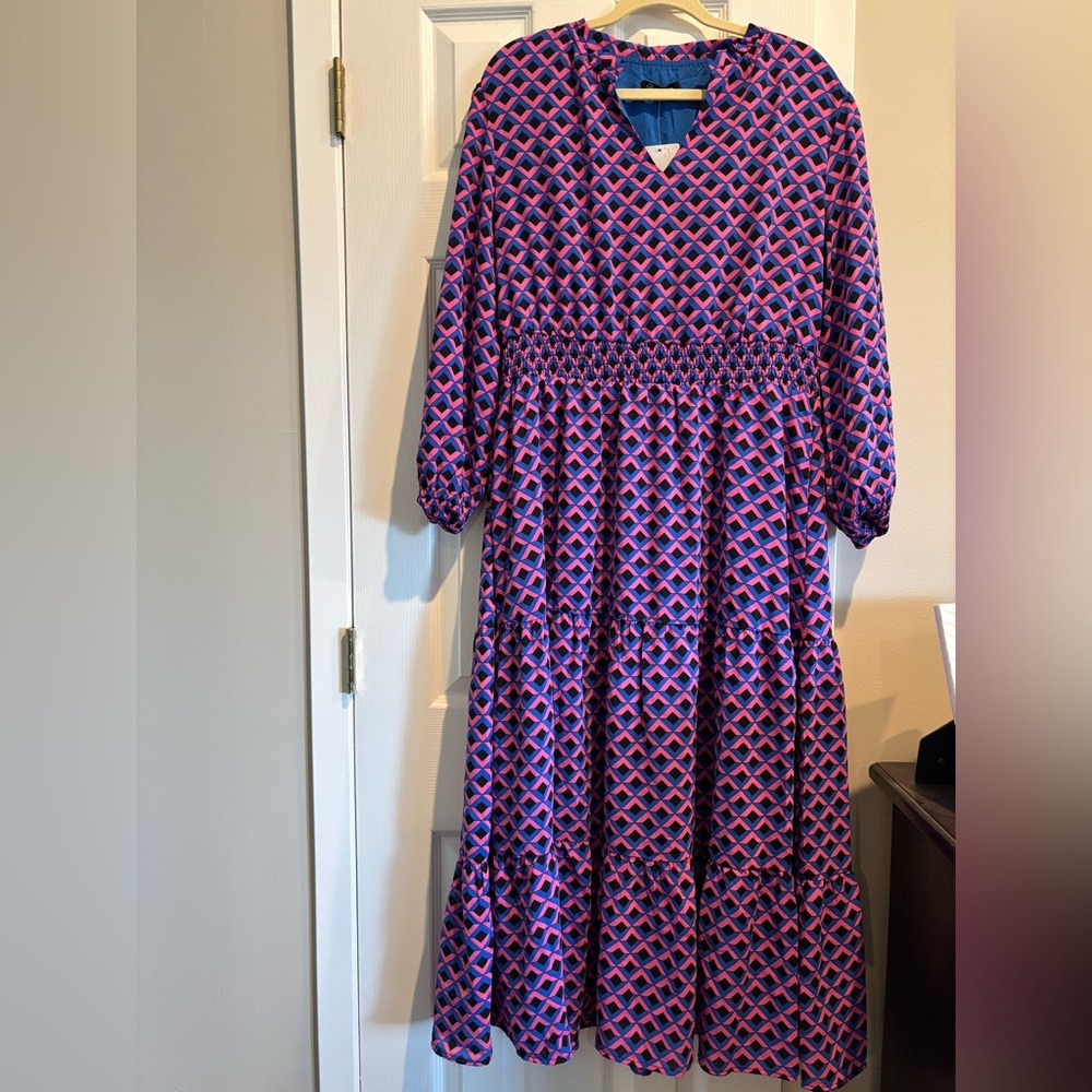 Vibrant Geometric maxi dress